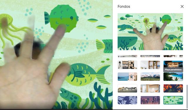 This way you can choose the virtual wallpaper you want to have on Google Meet.  (Photo: MAG)