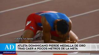 ¡Estuvo cerca! Atleta dominicano pierde el oro tras caer a pocos metros de la meta