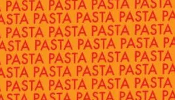 En esta imagen, cuyo fondo es de color naranja, abundan las palabras ‘PASTA’. Entre ellas, está la palabra ‘BASTA’. (Foto: MDZ Online)