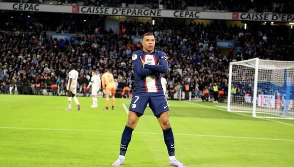Kylian Mbappé marcó el 3-0 de PSG vs. Marsella, por la Ligue 1. (Foto: Getty Images)