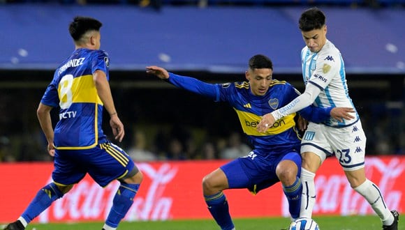 Boca vs. Racing en partido por cuartos de final de Copa Libertadores 2023. (Foto: AFP)