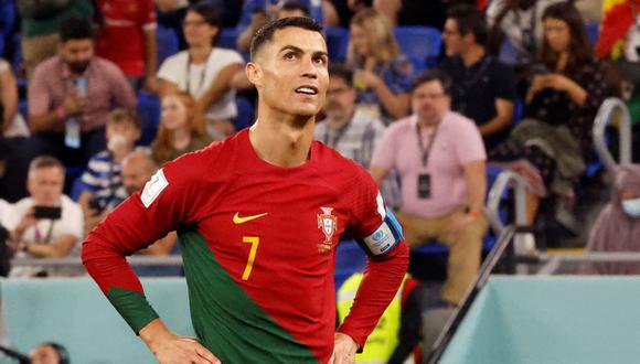 Cristiano Ronaldo se molestó porque el árbitro anuló su gol. (Foto: AFP)