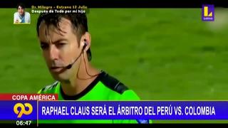 Copa América: Raphael Claus será el árbitro del Perú VS. Colombia