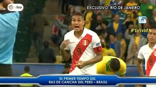 Lo que no se vio del partido: la frustración de Paolo Guerrero tras los goles de Brasil [VIDEO]