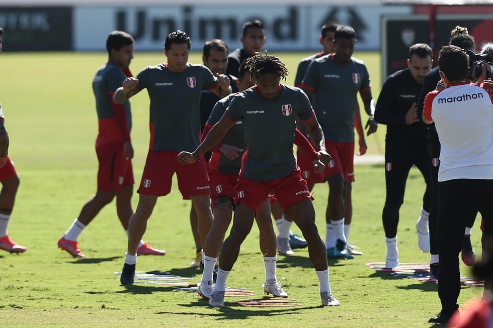 Entrenamiento de la selección peruana en el Centro del Club Atlético Goianiense. COPA AMERICA 2021. (Foto:  Jesús Saucedo/@photo.gec)