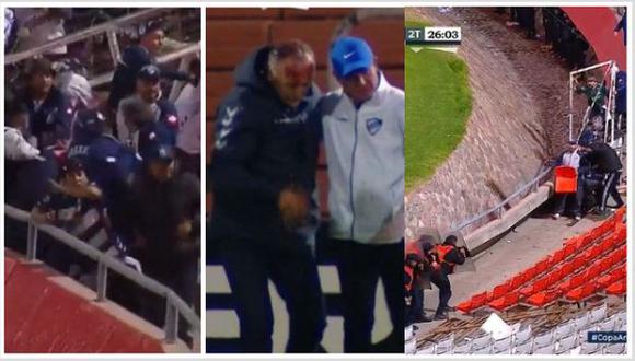 Los lamentables incidentes en el Boca vs. Quilmes en Mendoza. (Captura: TyC Sports)