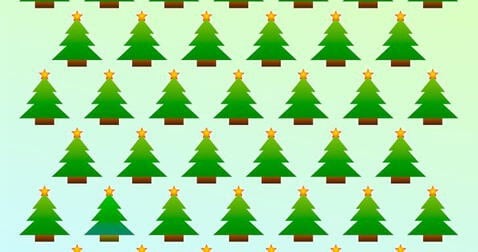 Mira la imagen de los árboles de Navidad y trata de ubicar al que difiere de los demás. (Fotos: Facebook/Milenio)