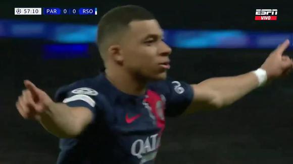 Gol de Mbappé para el 1-0 de PSG vs. Real Sociedad. (Video: ESPN)
