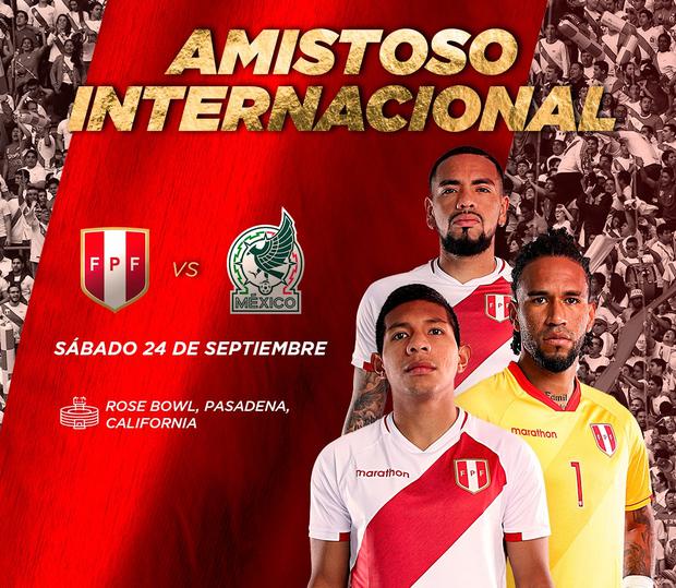 Confirmado amistoso Perú-México (Foto: FPF)