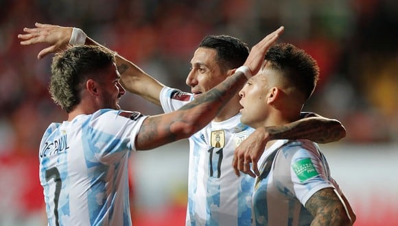 Lautaro Martínez anotó a los 29 minutos y le dio el triunfo a Argentina sobre Colombia por las Eliminatorias. (Foto: AFP)