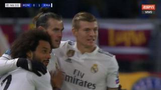 ¡Terrible error de la Roma! Gareth Bale y el gol para abrir el marcador en el Olímpico [VIDEO]