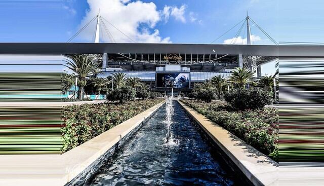 El frontis del estadio. (Foto: Facebook Hard Rock Stadium)