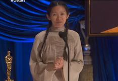 Chloe Zhao tras ganar el premio Oscar a Mejor Dirección por “Nomadland”: “Qué viaje tan loco” | VIDEO
