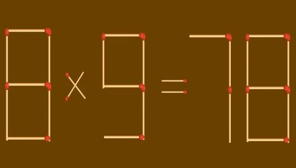RETO MATEMÁTICO | La ecuación que se plantea en esta imagen es incorrecta. Debes corregirla en pocos movimientos.| Foto: fresherslive