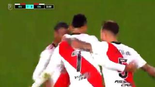 No hay poder humano que saque ese balón: golazo de Suárez para el 2-0 de River vs Unión [VIDEO]