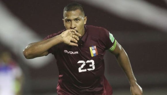Salomón Rondón se perderá la fecha triple de septiembre de las Eliminatorias Qatar 2022. (Foto: AFP)