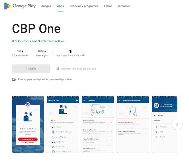 App CBP One (Foto: Google)