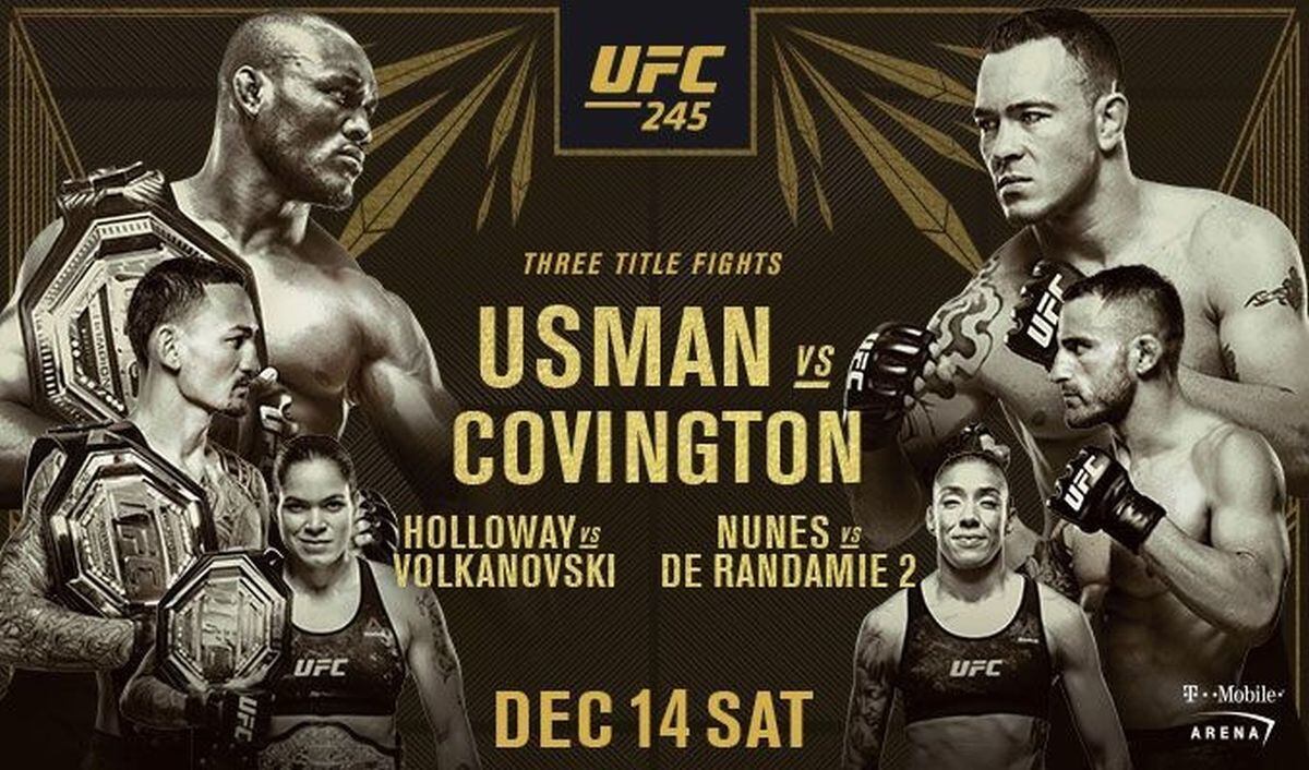 UFC 245: fecha, horarios y canales del último evento numerado de la temporada en UFC. (UFC)
