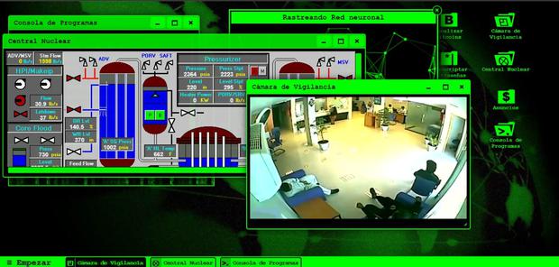 Las ventanas interactivas para simular ser un hacker (Foto: Mag)