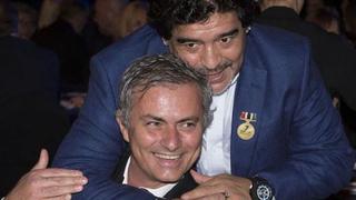 Un llamado de Dios: 'Mou' agradeció apoyo de Maradona, tras empate ante Arsenal
