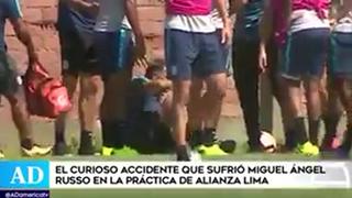 La caída de Miguel Ángel Ruso durante el entrenamiento de Alianza Lima [VIDEO]