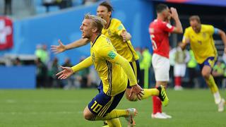 Con algo de fortuna: el gol de Forsberg que le da a Suecia el pase a cuartos del Mundial [VIDEO]