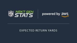 Expected Return Yards, el lanzamiento de AWS y NFL para disfrutar de los playoffs