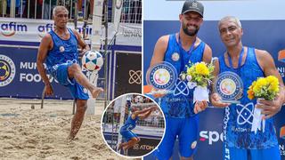 Romario se divierte de lo lindo jugando fútvoley en Río de Janeiro