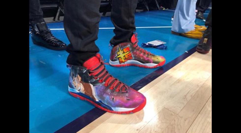 El hijo de Shaquille O'Neal lució estas espectaculares zapatillas de Dragon Ball durante el partido NBA All Star Game 2019. (Foto: Sierato Clothing Co.)