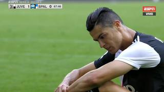 La sufrió: la clara ocasión que desperdició Cristiano con Juventus ante SPAL antes de su gol [VIDEO]