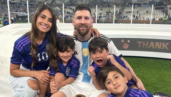Toda la familia de Lionel Messi celebra emocionada la conquista del título. (@antonelaroccuzzo)