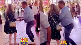 Barcelona: Joan Laporta fue captado bailando en las calles de Las Vegas