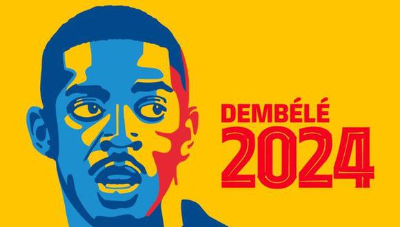 Ousmane Dembélé renovó con el FC Barcelona hasta junio de 2024. (Foto: FC Barcelona)