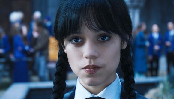 Jenna Ortega como Merlina Addams en la serie “Wednesday” (Foto: Netflix)