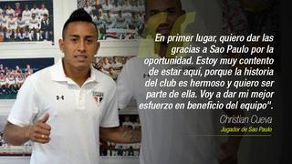 Christian Cueva: las mejores frases tras ser presentado en Sao Paulo