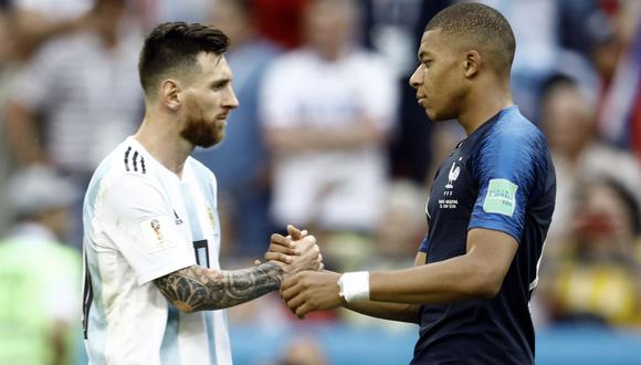 Lionel Messi y Kylian Mbappé solo se han enfrentado una vez por Copas del Mundo, en Rusia 2018. (Foto: Getty Images)