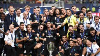Una más a la vitrina: los festejos del Real Madrid en la Supercopa tras un nuevo título para Zidane