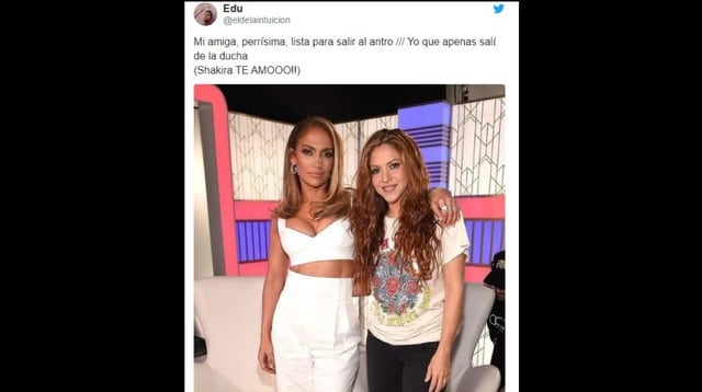 Las burlas a Shakira por su outfit sencillo frente a una elegante Jennifer López en la conferencia de prensa del Super Bowl 2020. (Foto: Redes sociales)