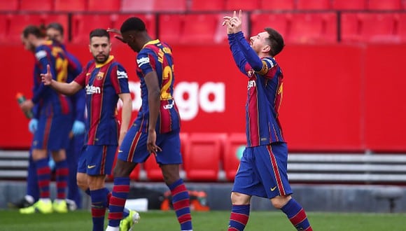 Barcelona venció 2-0 a Sevilla y no renuncia a la pelea por LaLiga. (Getty Images)