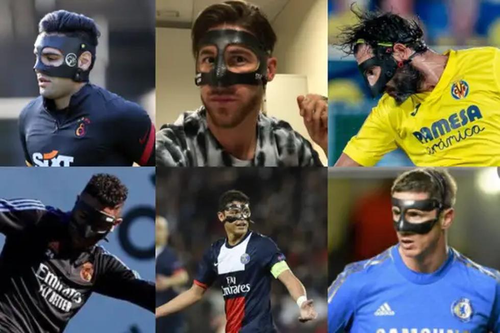Los 'enmascarados' del fútbol. (Fotos: Agencias)
