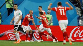 Rusia con pie y medio en los octavos: venció a Egipto por 3-1 por el Mundial 2018