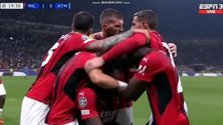 Tras asistencia de Brahim: Rafael Leao anota el 1-0 en el Atlético de Madrid vs. Milan [VIDEO]