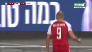 Aprendió de Messi: Braithwaite anota un golazo ‘picando’ el balón para el 1-0 de Dinamarca vs. Israel [VIDEO]