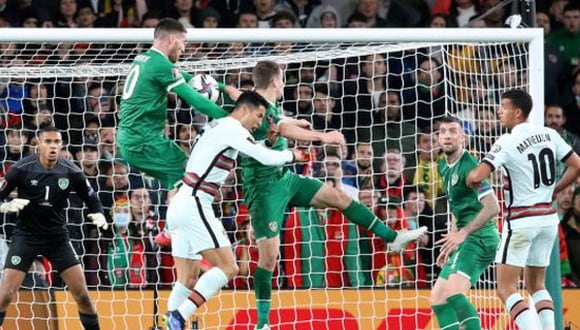 Portugal e Irlanda igualaron 0-0 en el duelo por las Eliminatorias al Mundial 2022. (Foto: AFP)