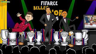 Balón de Oro y la mejor parodia con Cristiano, Messi y Neymar en una 'batalla de gallos'