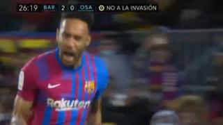 Goleada en media hora: Aubameyang marca el 3-0 de Barcelona vs. Osasuna [VIDEO]