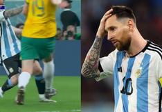 No tuvieron piedad: el duro pisotón que recibió Messi en el Argentina vs. Australia [VIDEO]