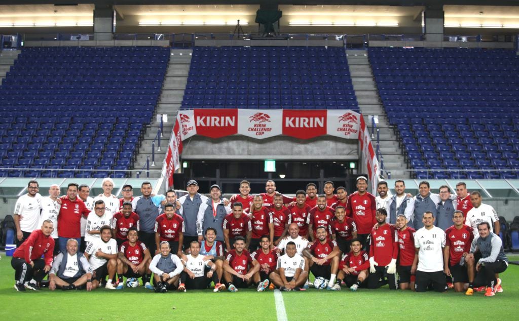 La Selección Peruana completó su último entrenamiento en Osaka, previo al duelo amistoso contra Japón. (Foto: @SeleccionPeru)