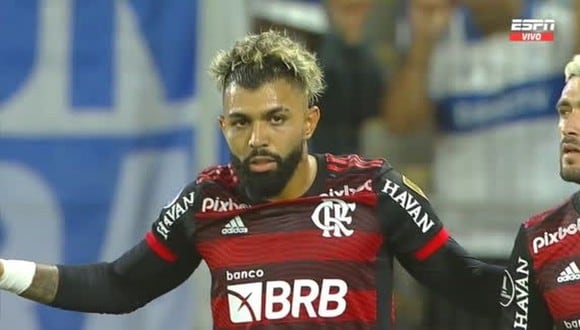 Gabigol anotó un doblete para el 2-1 en U. Católica vs. Flamengo por Copa Libertadores. (Captura: ESPN)