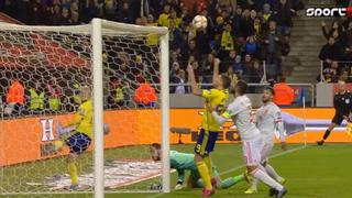 Ni la doble atajada de De Gea pudo evitarlo: Berg anotó el 1-0 de Suecia contra España por Eliminatorias [VIDEO]